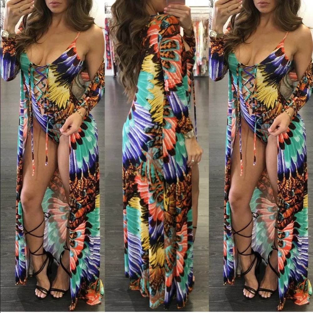 Cover Up With Swimsuit - Picture 1 of 6